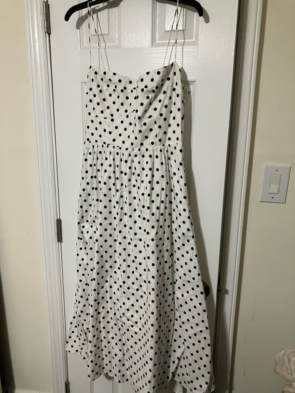 Reformation White Polka Dot Midi Dress  w/ pockets! NWOT, size 10, LEAVING SOON - Picture 8 of 11